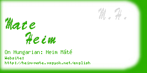 mate heim business card